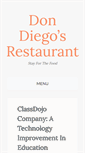 Mobile Screenshot of dondiegosrestaurant.com